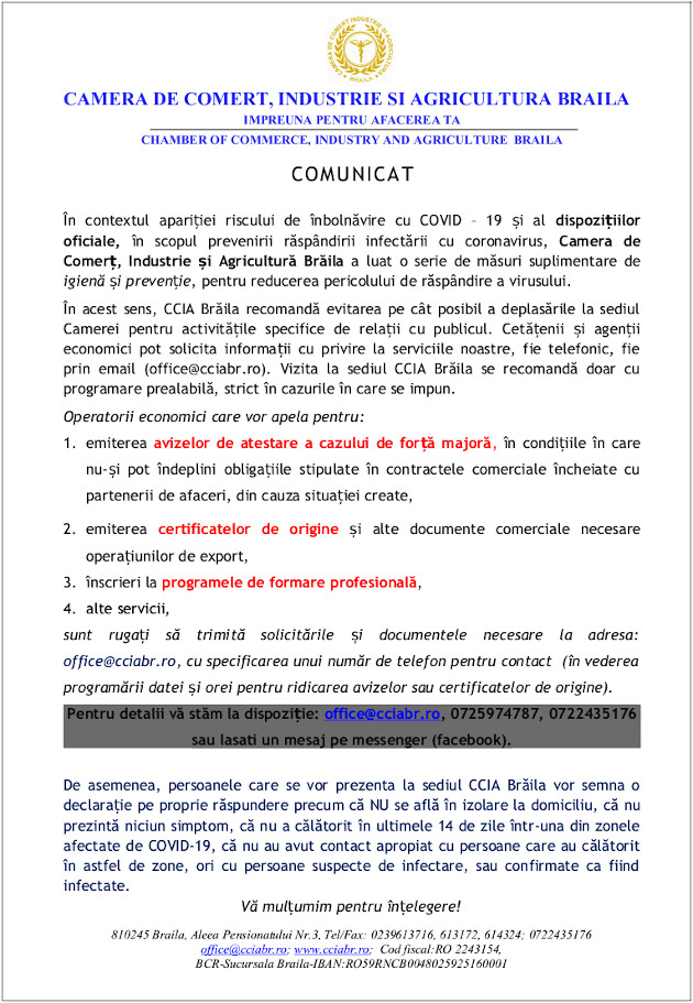 comunicat