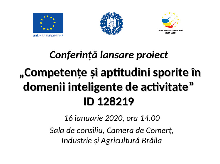 Prezentare conferinta lansare proiect