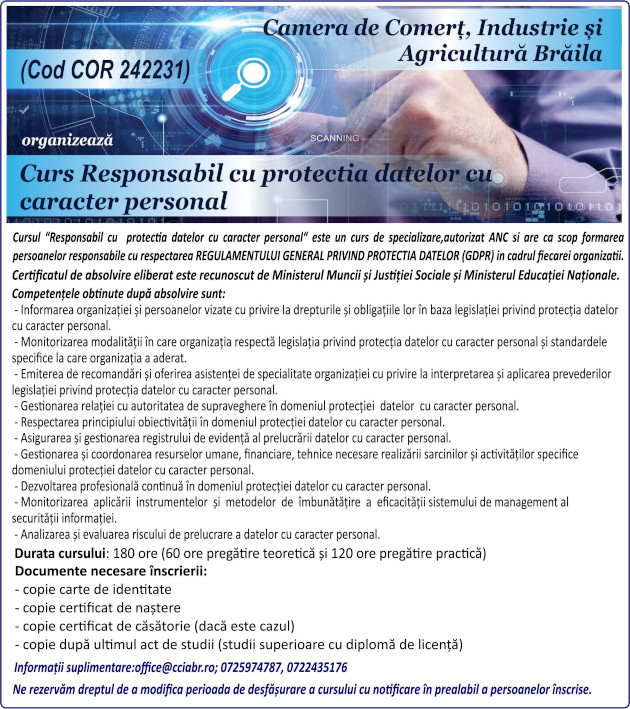 Curs GDPR